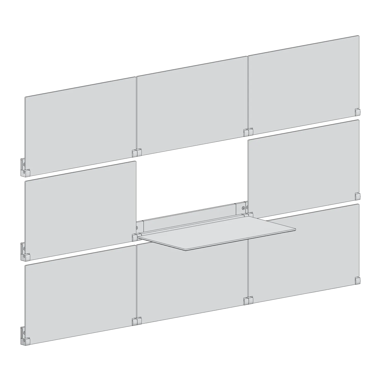 RIVELI 3X3 line drawing, LUXE (no artwork panels)